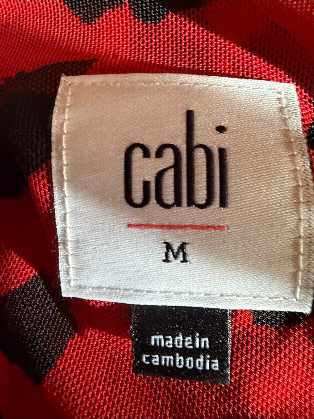 CAbi Red and Black Leopard Wrap Dress with Tie Waist - Picture 4 of 5